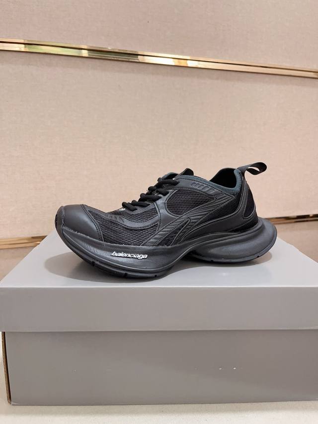 工厂价： 巴黎13代 Balen Balenciaga Circuit 巴黎世家圆头系带logo印花低帮老爹鞋 全套原纸板楦头开发 最原汁原味的灵魂版型 全鞋荧